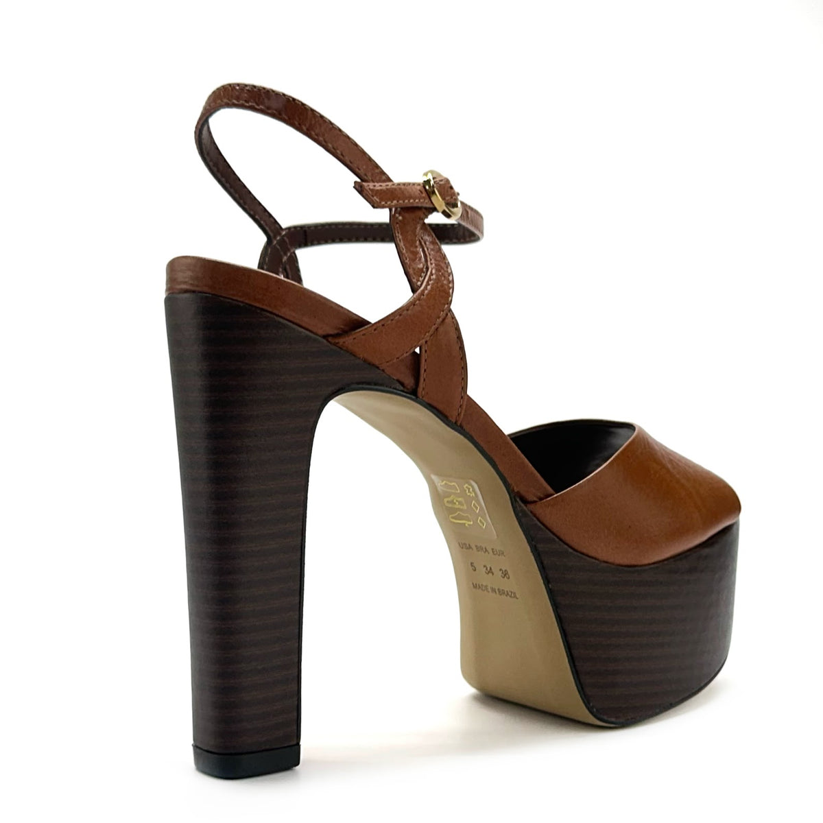 Sandalia Soleil de plataforma en color Brown — Esenciales II de María Conchita Alcalá