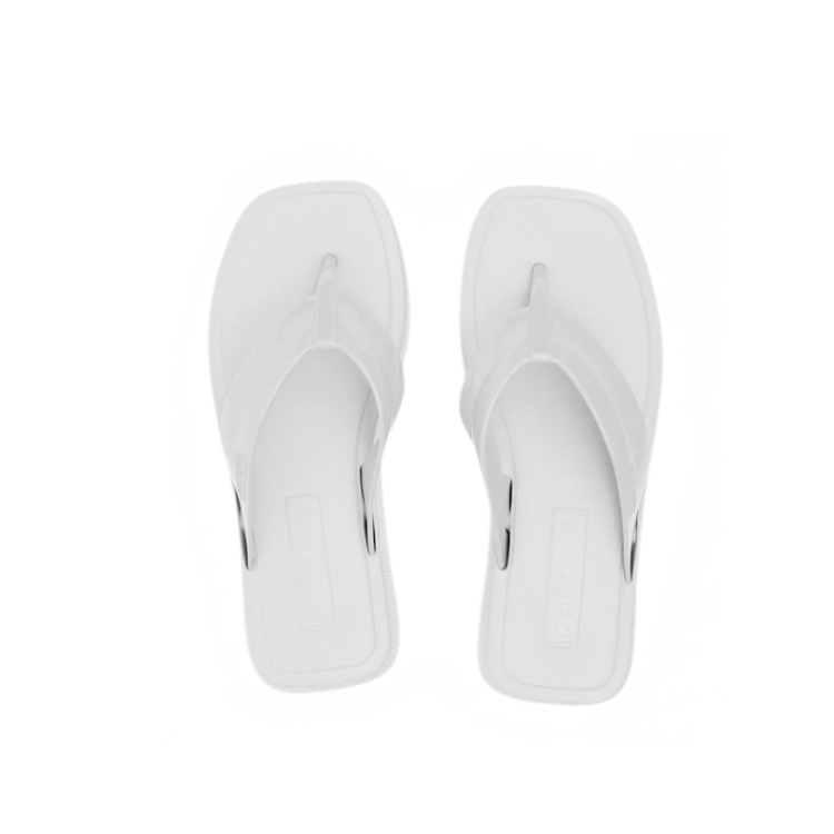 Chancleta de plataforma en color White