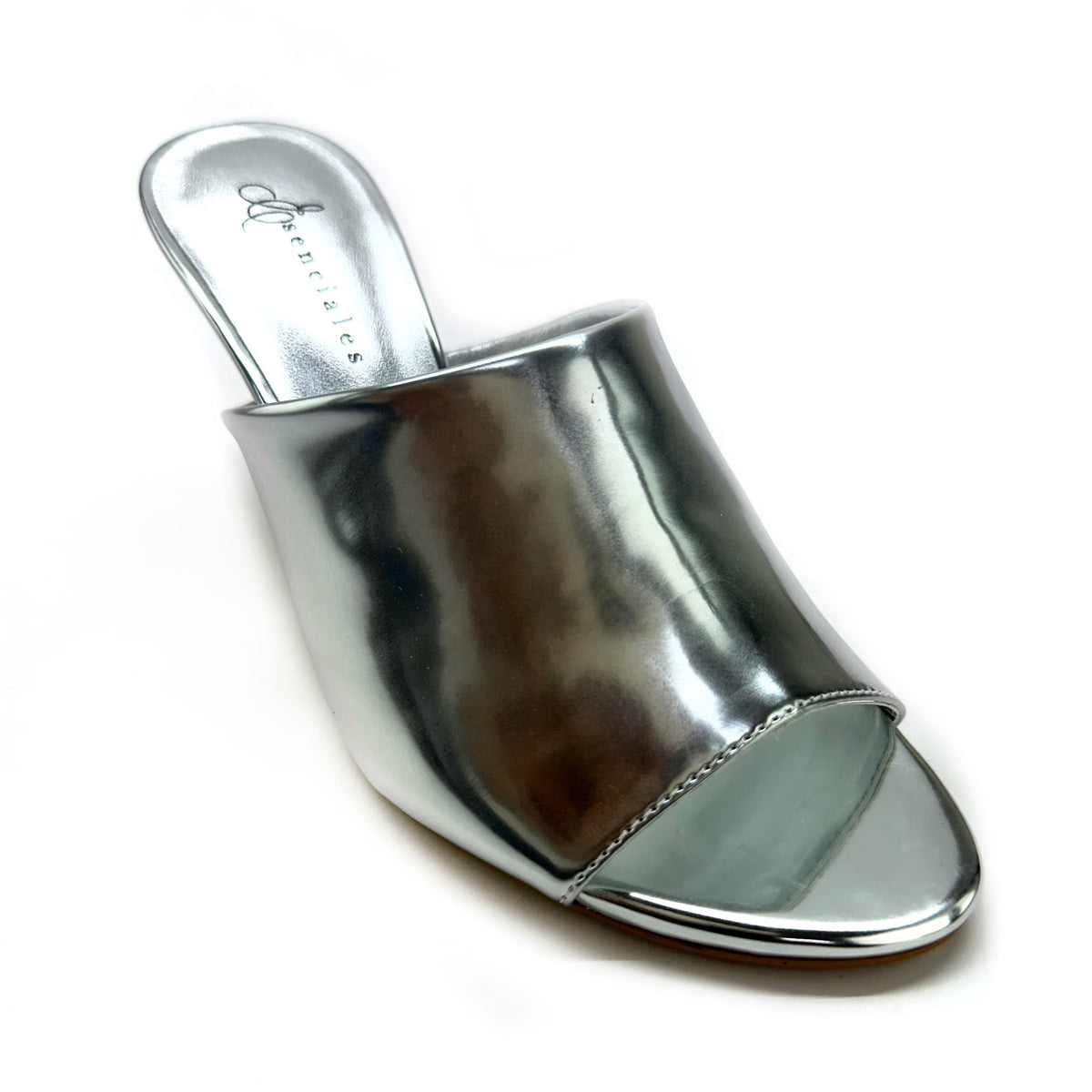 Mule Nova de tacón fino en color Silver — Esenciales II de María Conchita Alcalá