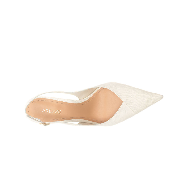 Slingback de punta con tacón alto