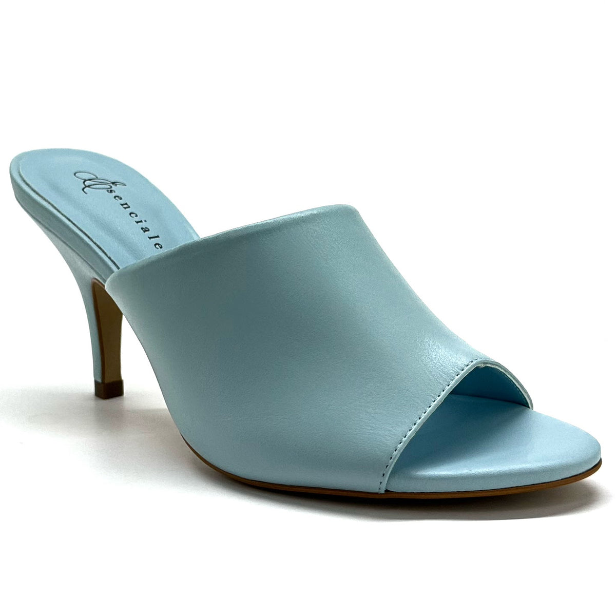 Mule Nova de tacón fino en color Blue Sky — Esenciales II de María Conchita Alcalá