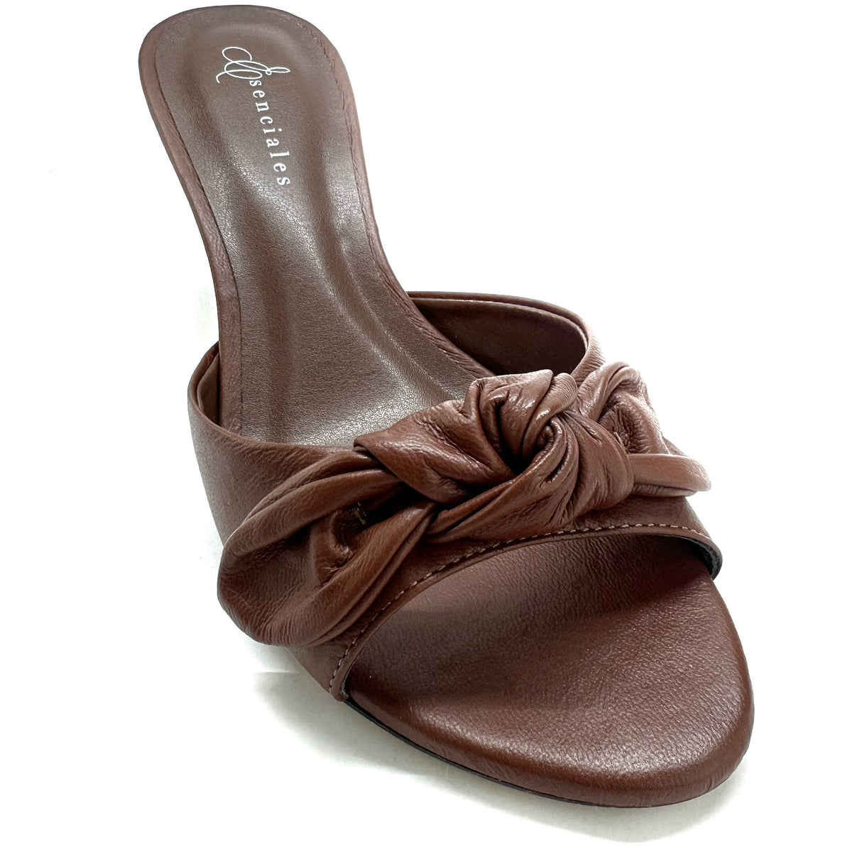 Mule Iris con nudo en color Brown — Esenciales II de María Conchita Arcalá