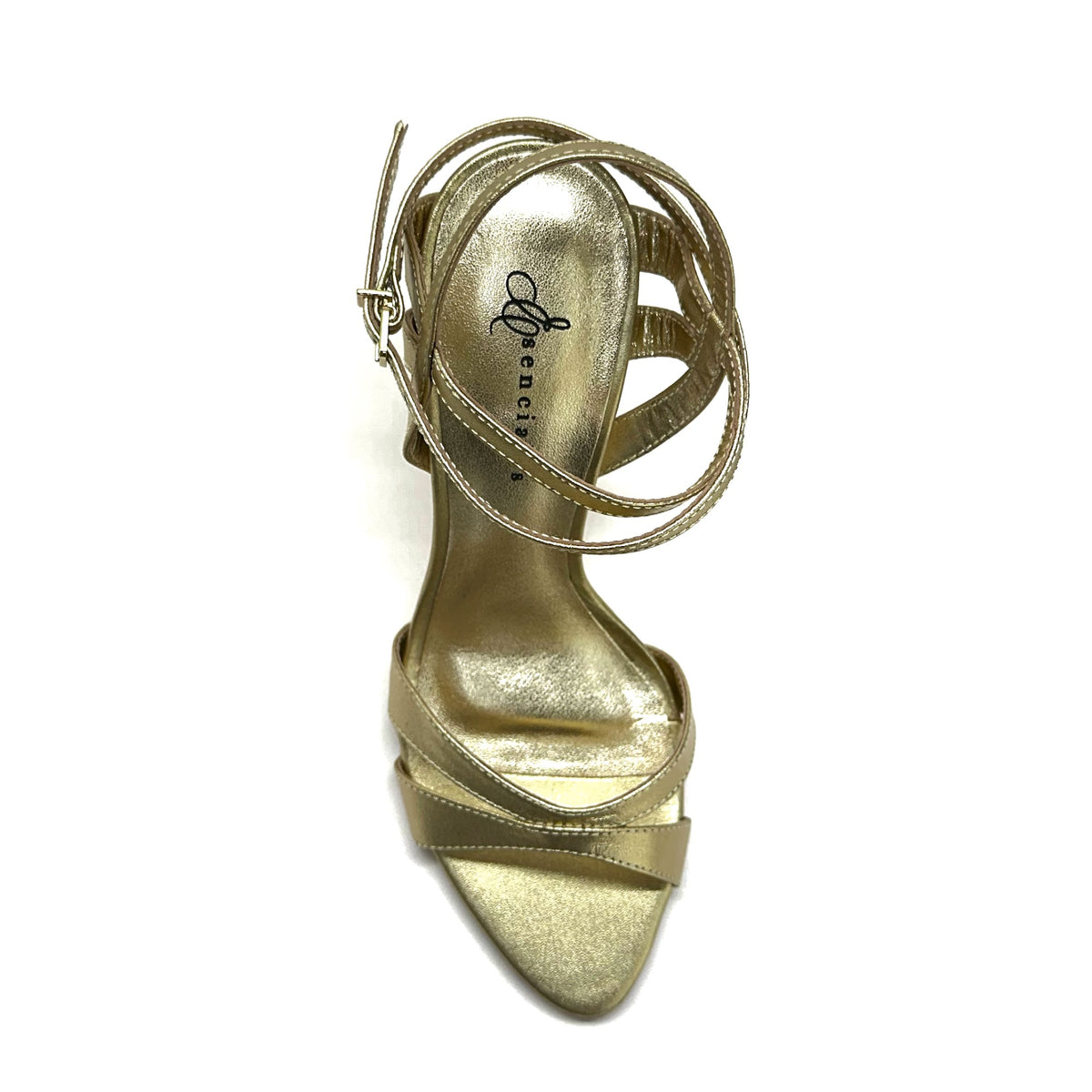Sandalia Reya de tiras en color Light Gold — Esenciales II de María Conchita Alcalá