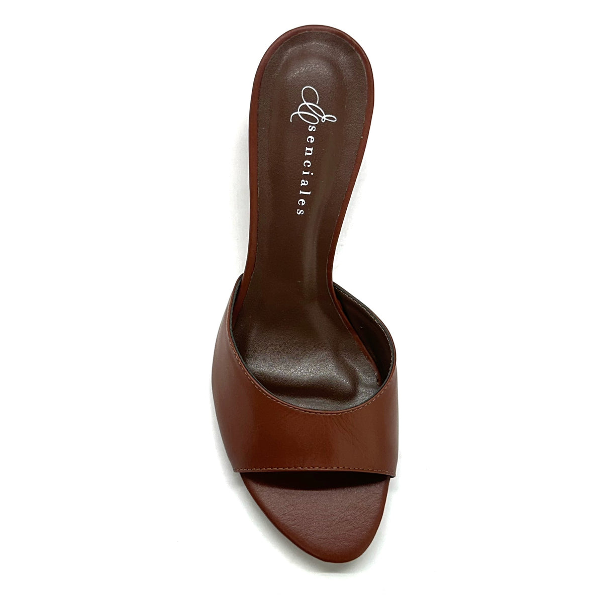 Mule Luna de tacón escultural en color Brown — Esenciales II de María Conchita Alcalá