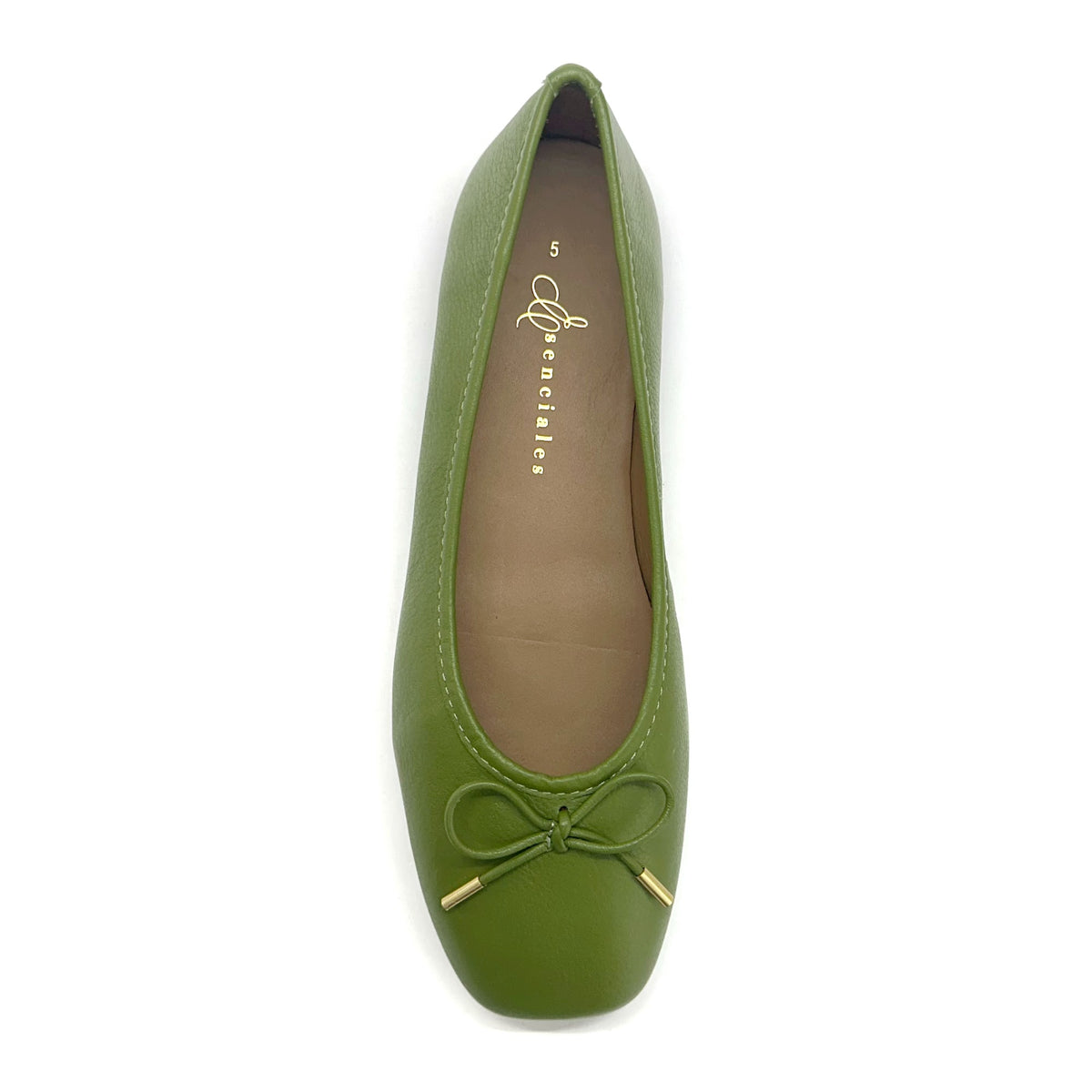 Ballerina con lazo en color Apo Avocado — Esenciales II de María Conchita Alcalá