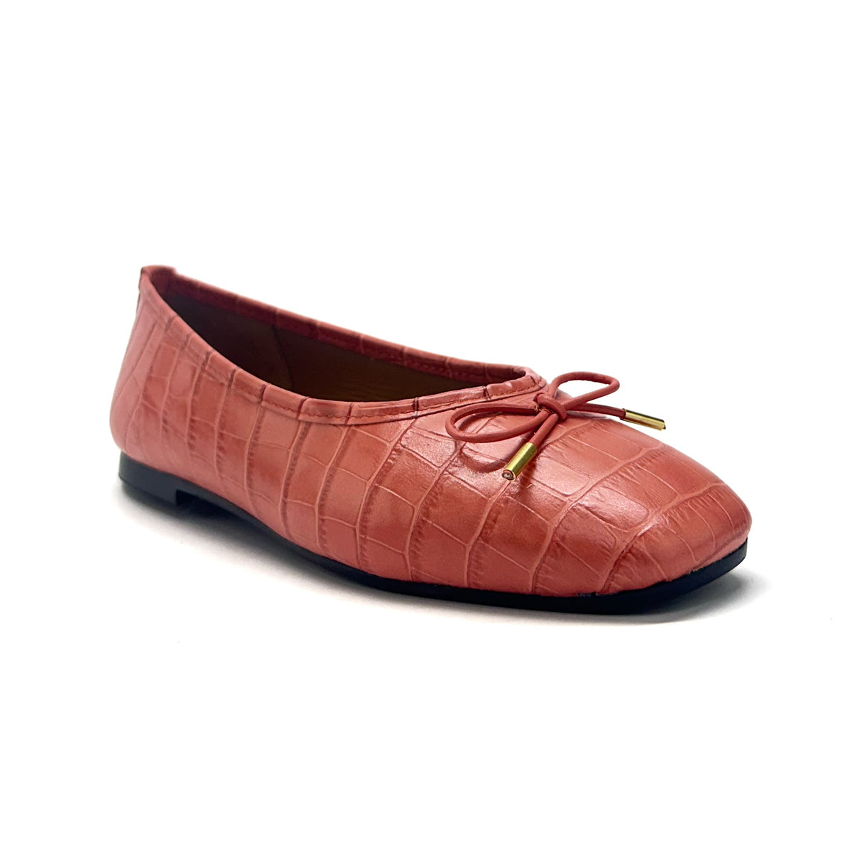 Ballerina con lazo en color Napa Coral — Esenciales II de María Conchita Alcalá