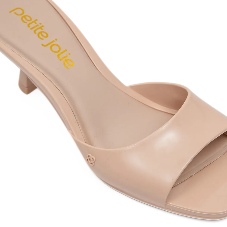 Mule de tacón kitten en color Cream
