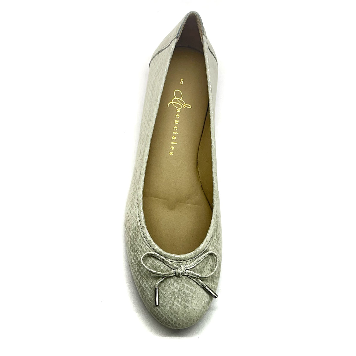 Ballerina Signature con lazo en color Python Gris — Esenciales II de María Conchita Alcalá